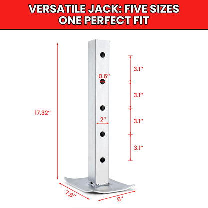 TYT 8000 lb Trailer Jack - Heavy-Duty Square Direct Weld RV Jack with 15" Vertical Travel, 13" Drop Leg, Side Wind Handle, Foot Plate, and Corrosion-Resistant Finish - TYT4WD